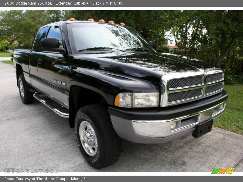 Black / Mist Gray 2000 Dodge Ram 2500 SLT Extended Cab 4x4