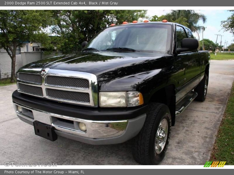 Black / Mist Gray 2000 Dodge Ram 2500 SLT Extended Cab 4x4