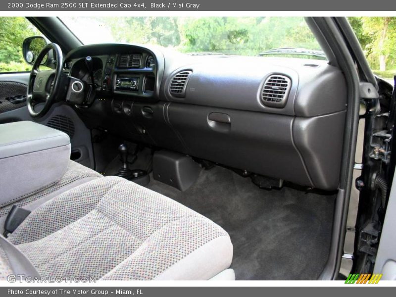 Black / Mist Gray 2000 Dodge Ram 2500 SLT Extended Cab 4x4