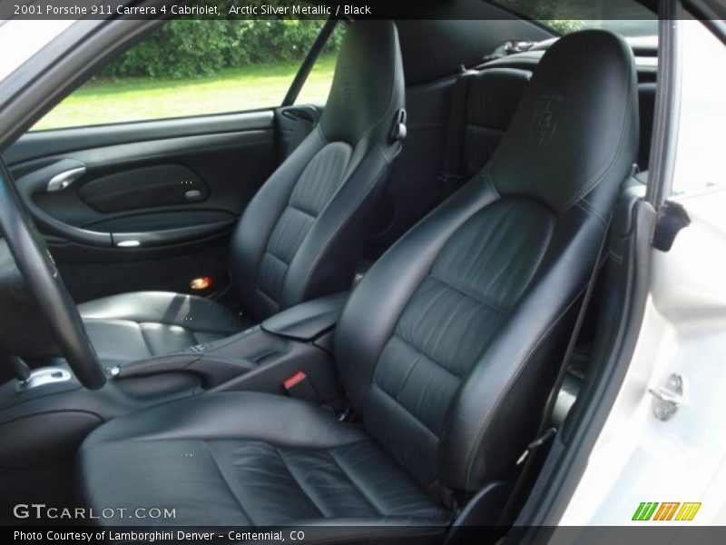 Arctic Silver Metallic / Black 2001 Porsche 911 Carrera 4 Cabriolet