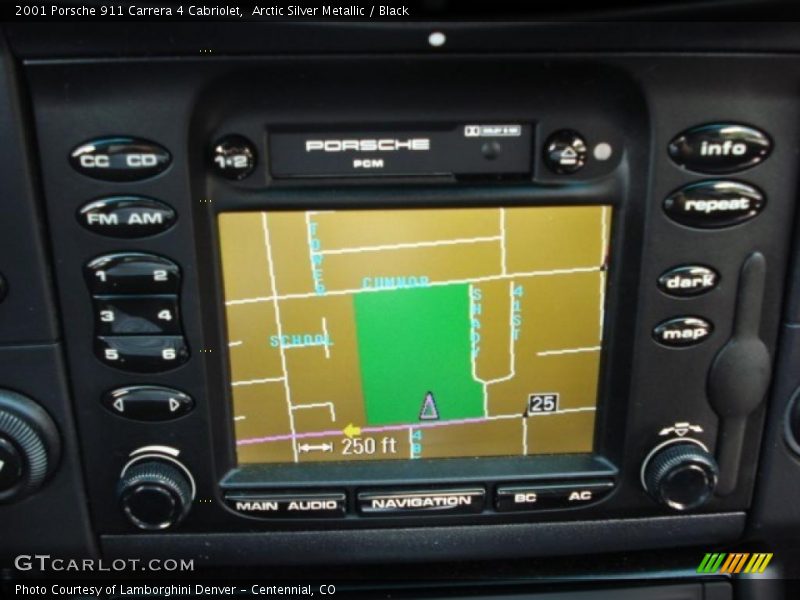 Arctic Silver Metallic / Black 2001 Porsche 911 Carrera 4 Cabriolet