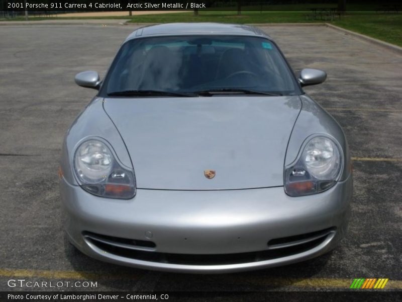 Arctic Silver Metallic / Black 2001 Porsche 911 Carrera 4 Cabriolet