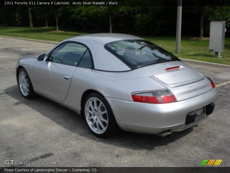 Arctic Silver Metallic / Black 2001 Porsche 911 Carrera 4 Cabriolet