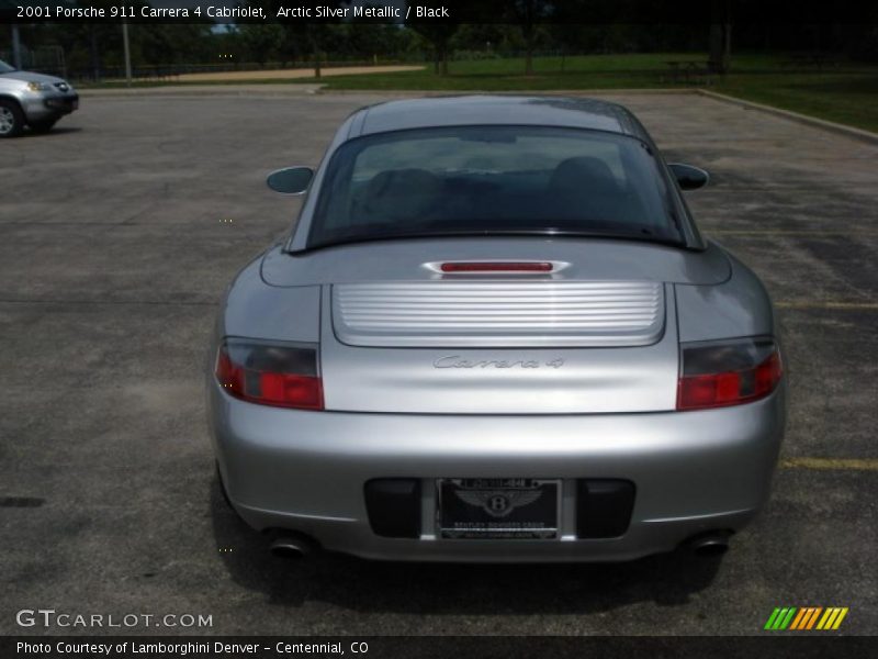 Arctic Silver Metallic / Black 2001 Porsche 911 Carrera 4 Cabriolet