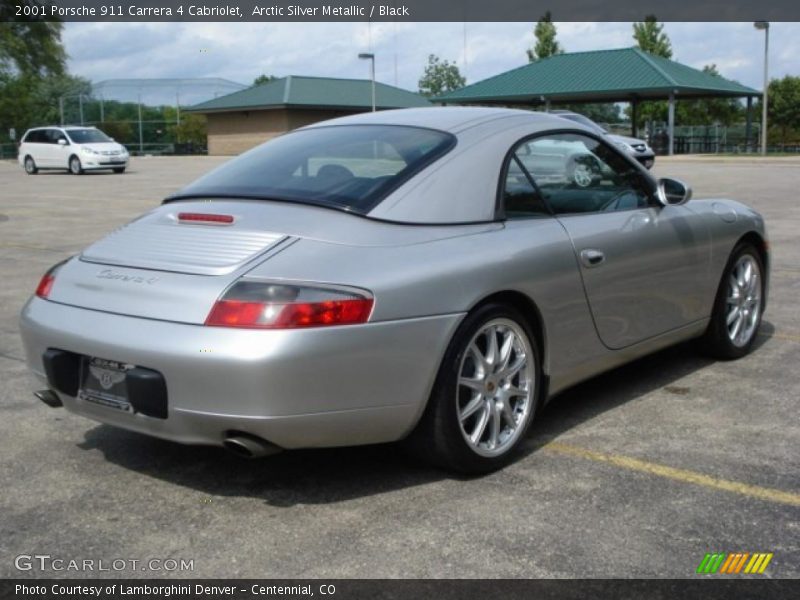 Arctic Silver Metallic / Black 2001 Porsche 911 Carrera 4 Cabriolet