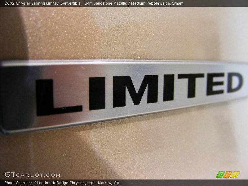 Light Sandstone Metallic / Medium Pebble Beige/Cream 2009 Chrysler Sebring Limited Convertible