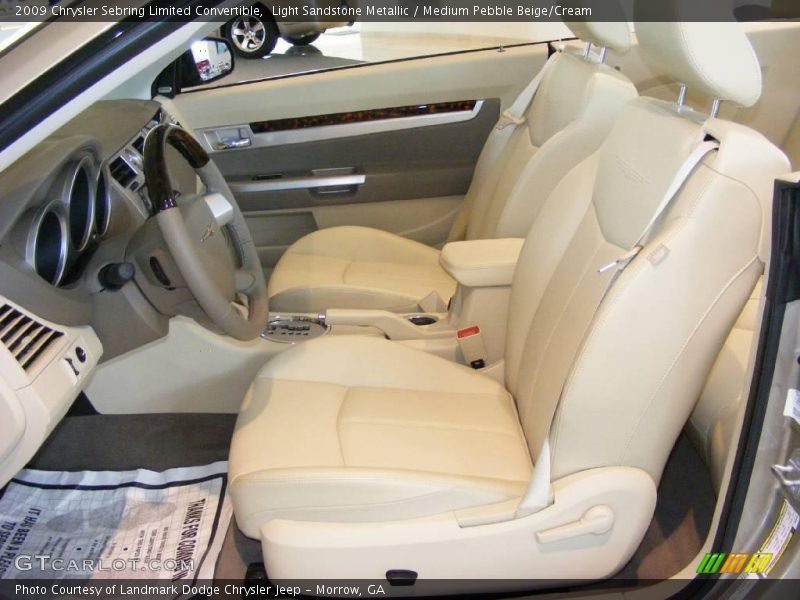 Light Sandstone Metallic / Medium Pebble Beige/Cream 2009 Chrysler Sebring Limited Convertible