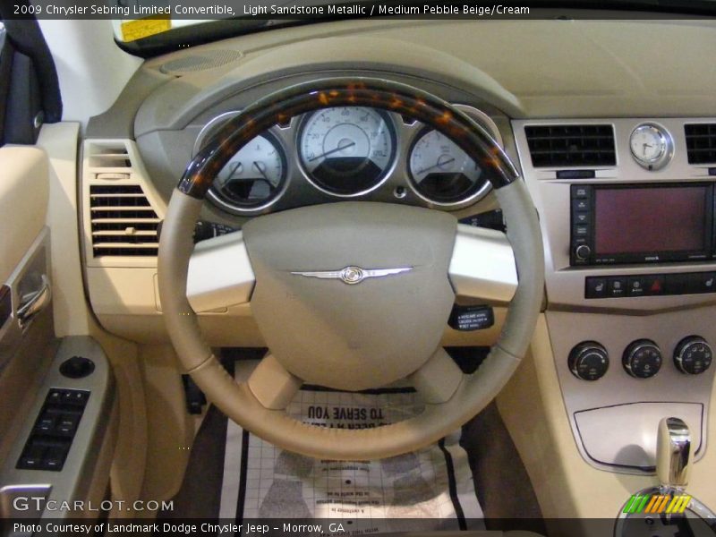 Light Sandstone Metallic / Medium Pebble Beige/Cream 2009 Chrysler Sebring Limited Convertible