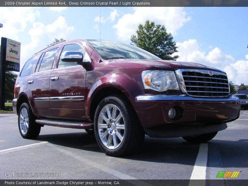 Deep Crimson Crystal Pearl / Light Graystone 2009 Chrysler Aspen Limited 4x4