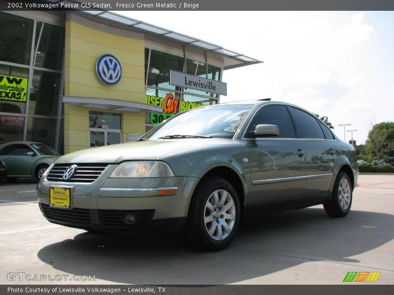 Fresco Green Metallic / Beige 2002 Volkswagen Passat GLS Sedan