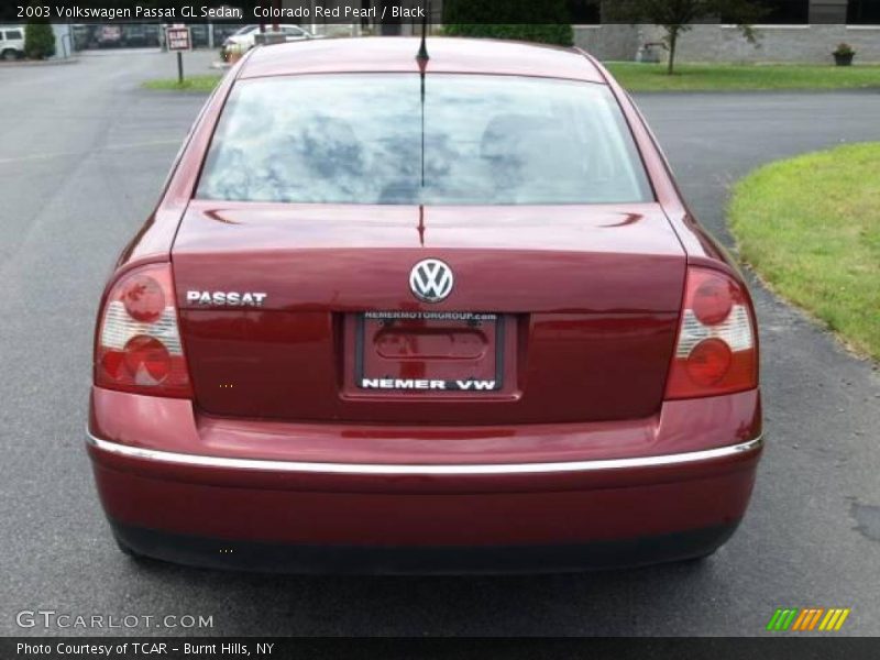 Colorado Red Pearl / Black 2003 Volkswagen Passat GL Sedan