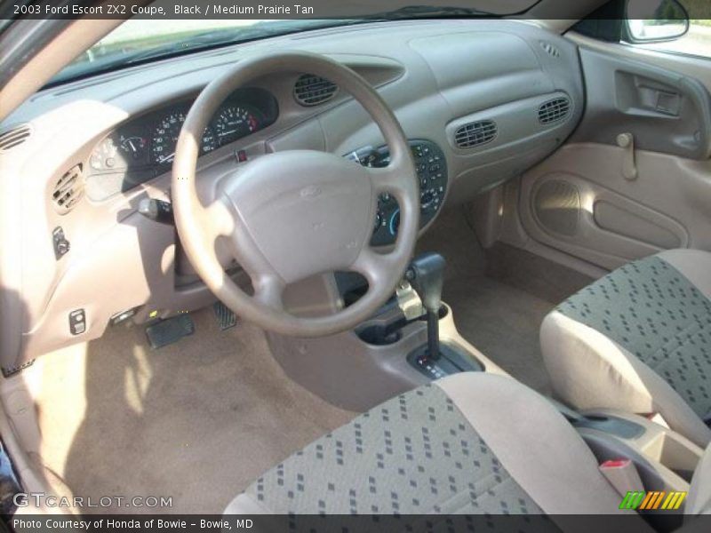 Black / Medium Prairie Tan 2003 Ford Escort ZX2 Coupe