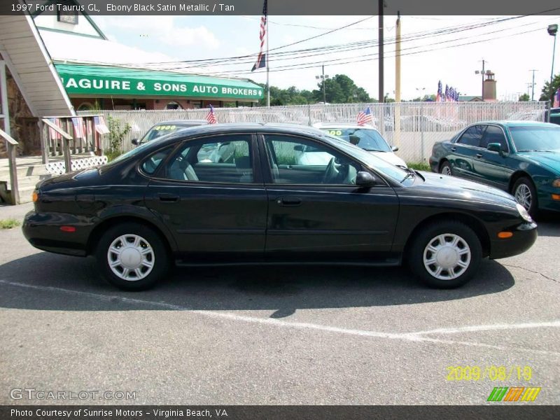 Ebony Black Satin Metallic / Tan 1997 Ford Taurus GL
