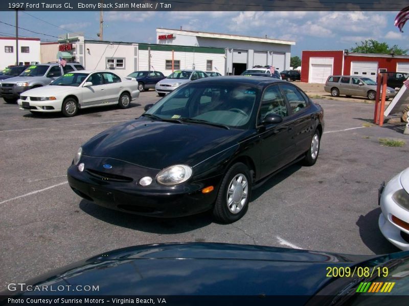 Ebony Black Satin Metallic / Tan 1997 Ford Taurus GL