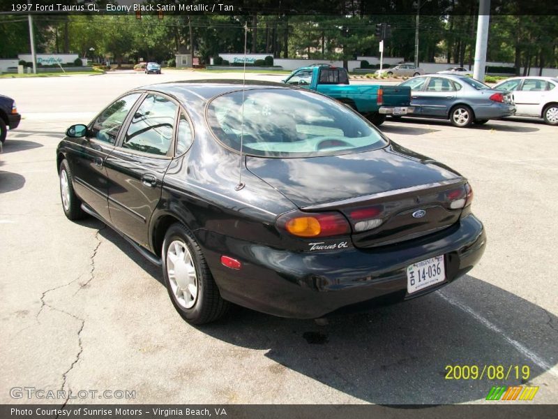 Ebony Black Satin Metallic / Tan 1997 Ford Taurus GL