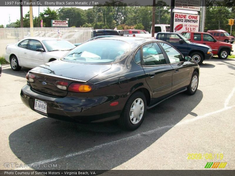 Ebony Black Satin Metallic / Tan 1997 Ford Taurus GL