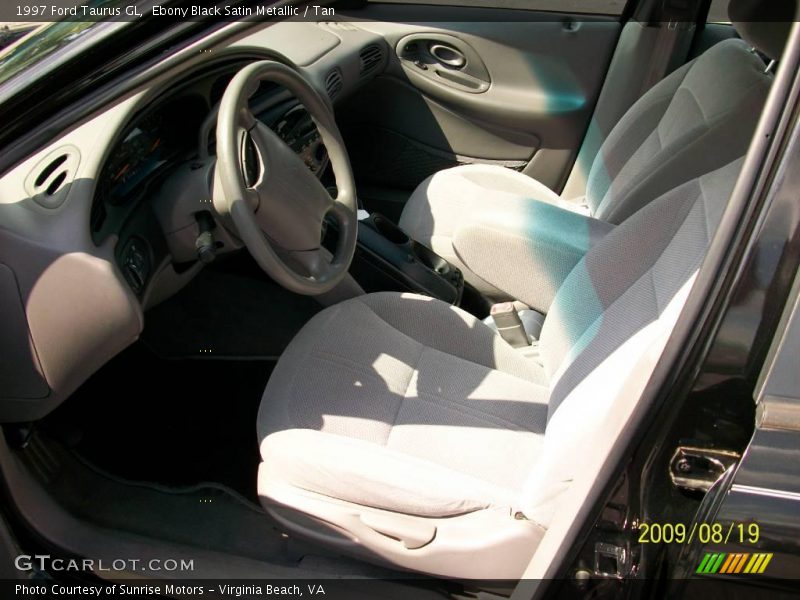 Ebony Black Satin Metallic / Tan 1997 Ford Taurus GL