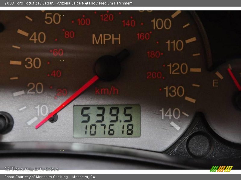 Arizona Beige Metallic / Medium Parchment 2003 Ford Focus ZTS Sedan
