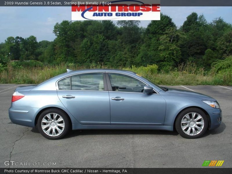 Sterling Blue Metallic / Beige 2009 Hyundai Genesis 3.8 Sedan