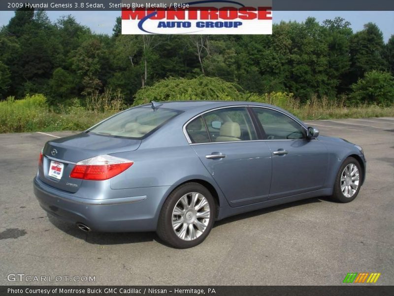 Sterling Blue Metallic / Beige 2009 Hyundai Genesis 3.8 Sedan