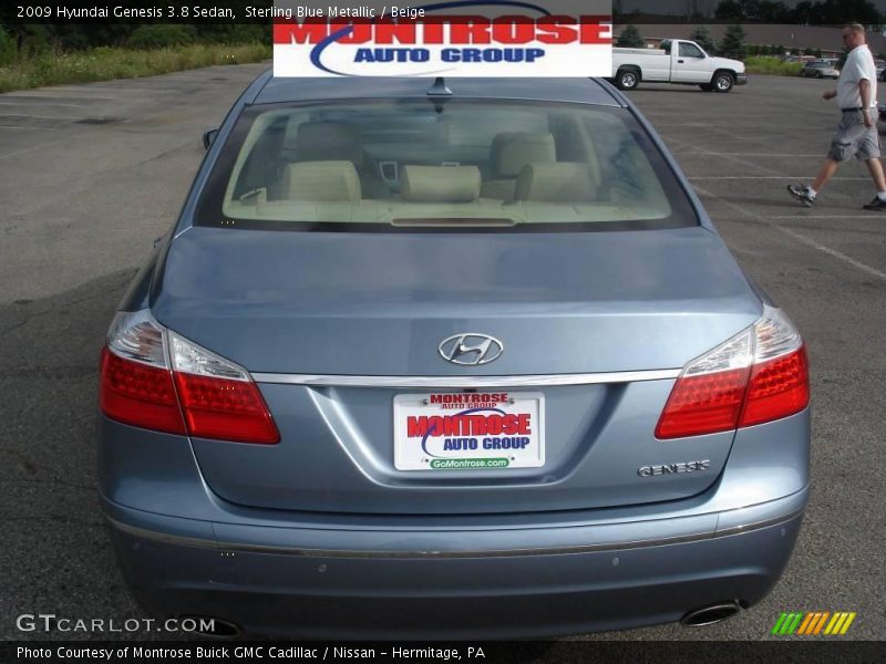 Sterling Blue Metallic / Beige 2009 Hyundai Genesis 3.8 Sedan