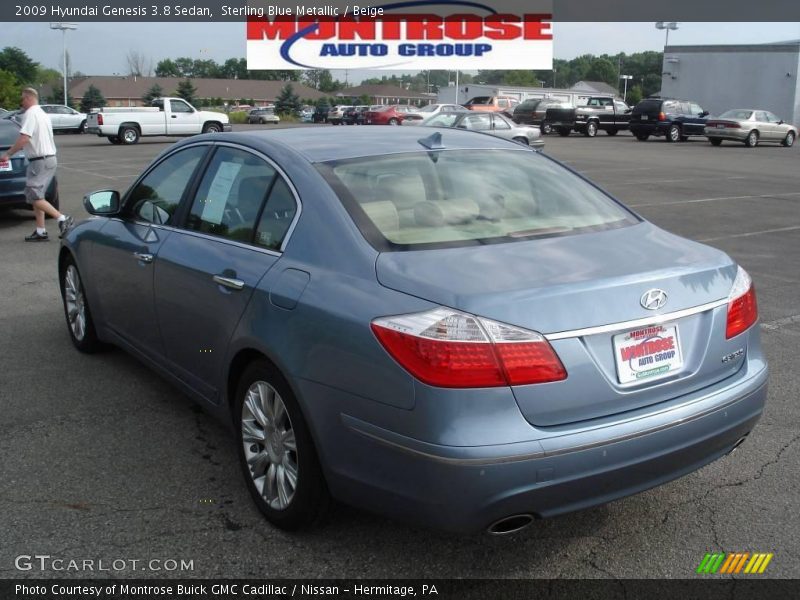 Sterling Blue Metallic / Beige 2009 Hyundai Genesis 3.8 Sedan