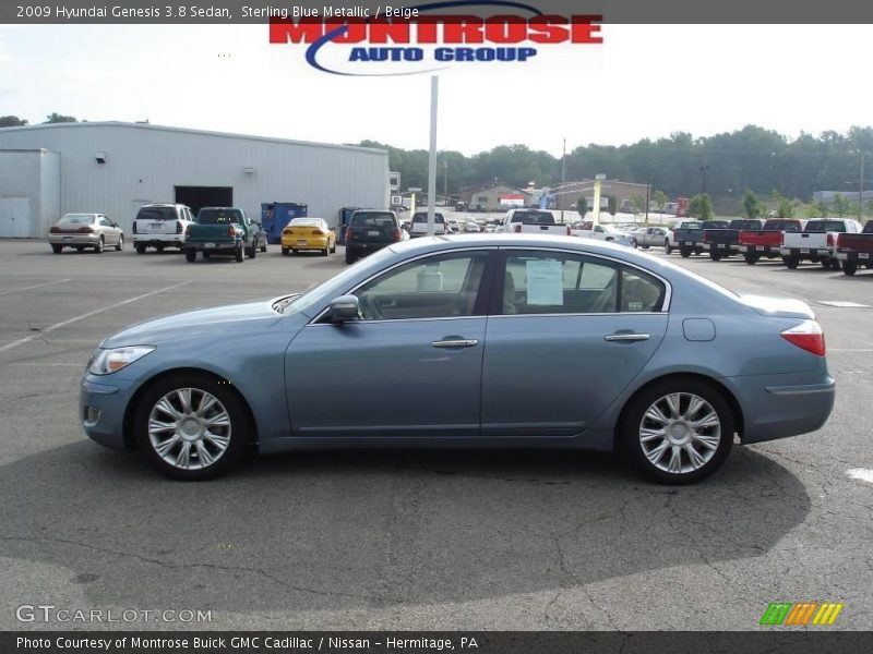 Sterling Blue Metallic / Beige 2009 Hyundai Genesis 3.8 Sedan