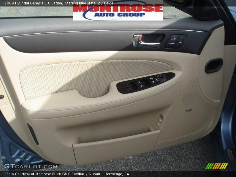 Sterling Blue Metallic / Beige 2009 Hyundai Genesis 3.8 Sedan