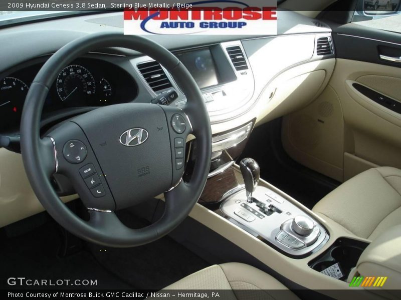 Sterling Blue Metallic / Beige 2009 Hyundai Genesis 3.8 Sedan