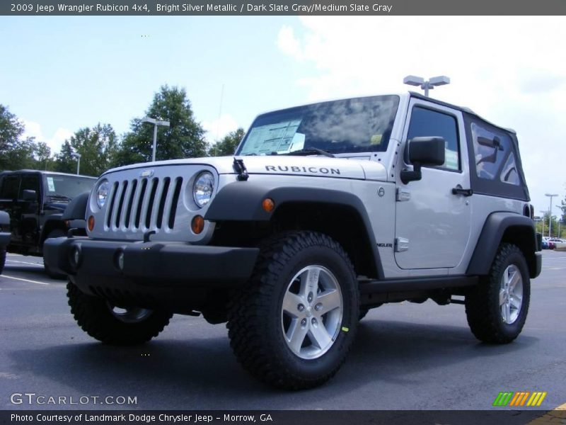 Bright Silver Metallic / Dark Slate Gray/Medium Slate Gray 2009 Jeep Wrangler Rubicon 4x4