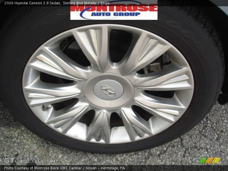 Sterling Blue Metallic / Beige 2009 Hyundai Genesis 3.8 Sedan