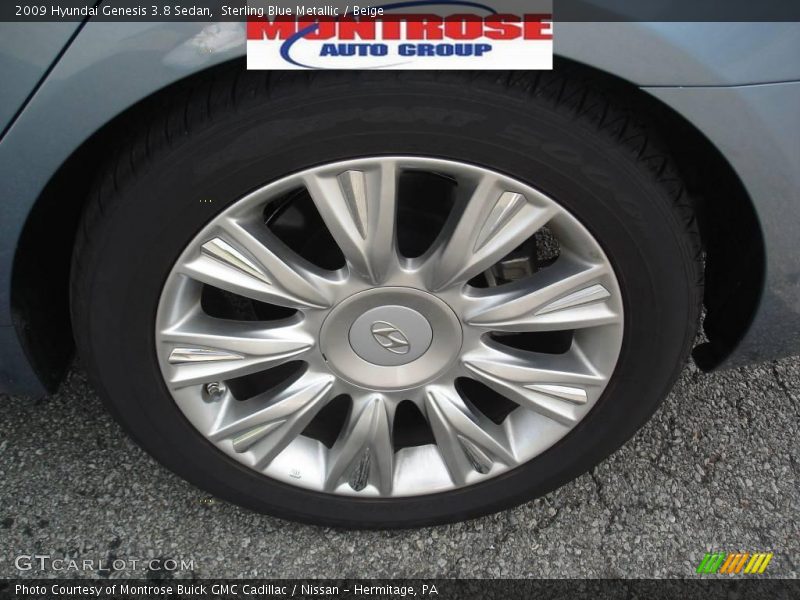 Sterling Blue Metallic / Beige 2009 Hyundai Genesis 3.8 Sedan