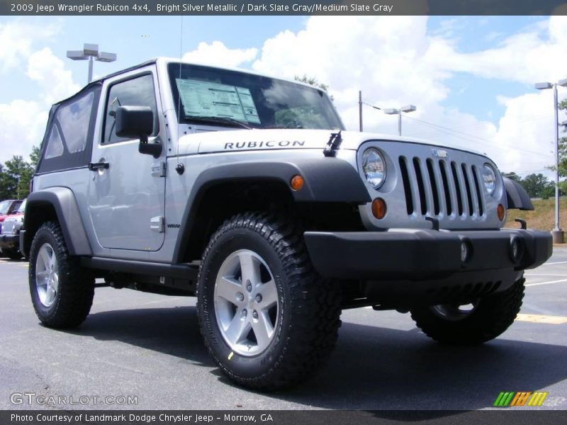 Bright Silver Metallic / Dark Slate Gray/Medium Slate Gray 2009 Jeep Wrangler Rubicon 4x4