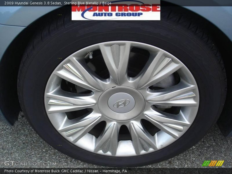 Sterling Blue Metallic / Beige 2009 Hyundai Genesis 3.8 Sedan
