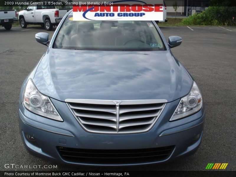 Sterling Blue Metallic / Beige 2009 Hyundai Genesis 3.8 Sedan