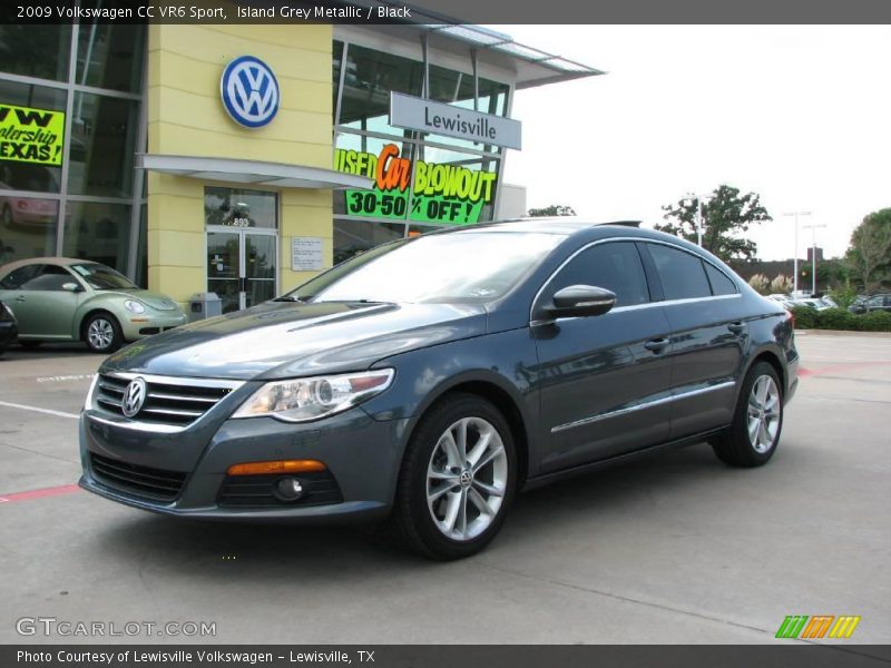 Island Grey Metallic / Black 2009 Volkswagen CC VR6 Sport