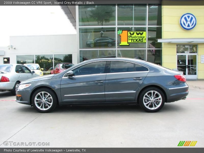 Island Grey Metallic / Black 2009 Volkswagen CC VR6 Sport