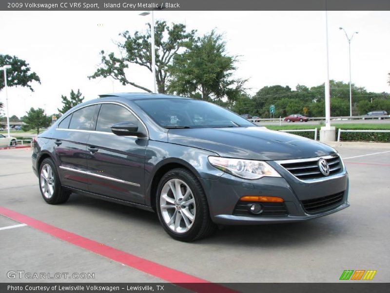 Island Grey Metallic / Black 2009 Volkswagen CC VR6 Sport