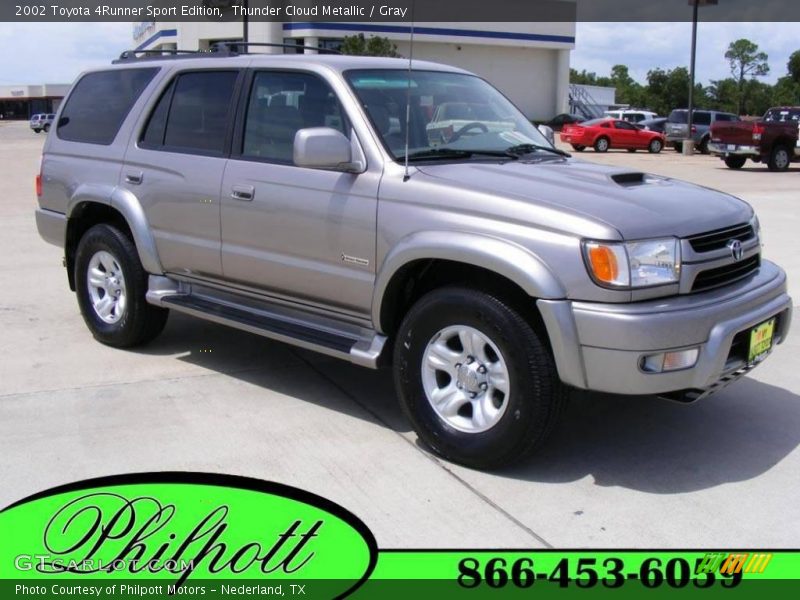 Thunder Cloud Metallic / Gray 2002 Toyota 4Runner Sport Edition