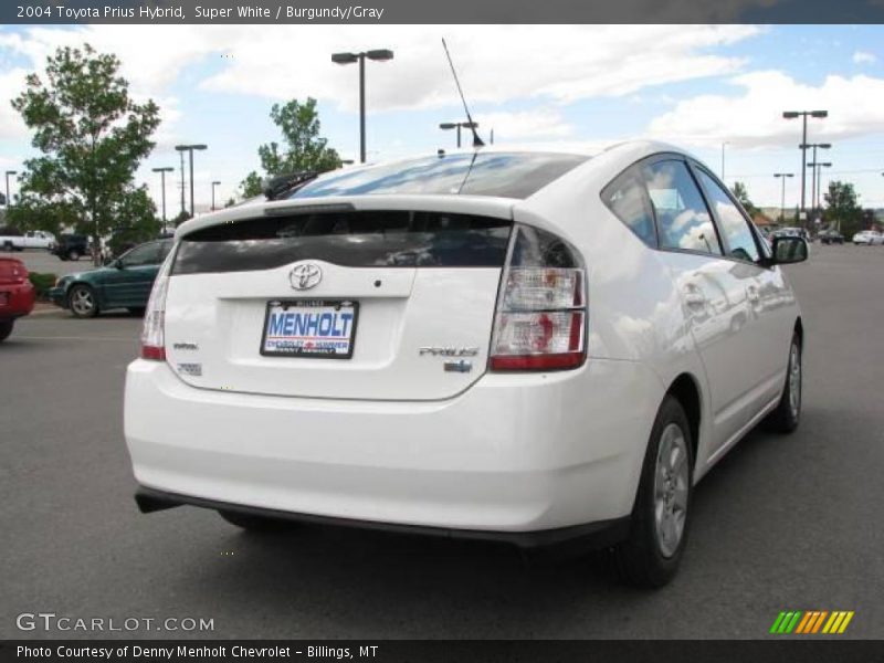 Super White / Burgundy/Gray 2004 Toyota Prius Hybrid