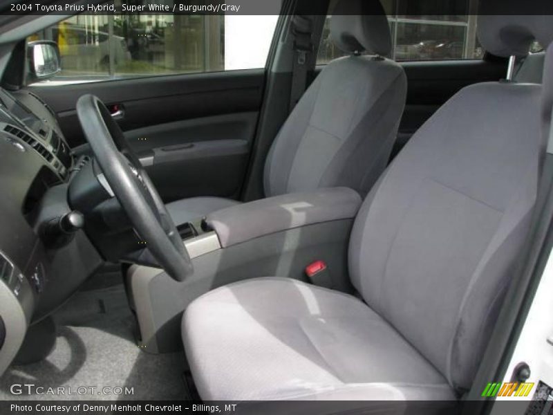 Super White / Burgundy/Gray 2004 Toyota Prius Hybrid