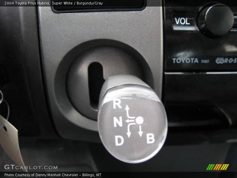 Super White / Burgundy/Gray 2004 Toyota Prius Hybrid