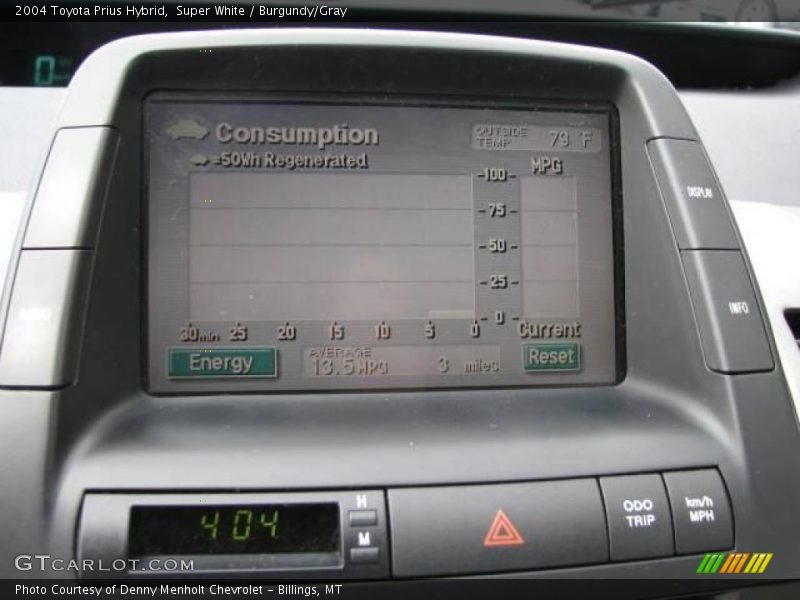 Super White / Burgundy/Gray 2004 Toyota Prius Hybrid
