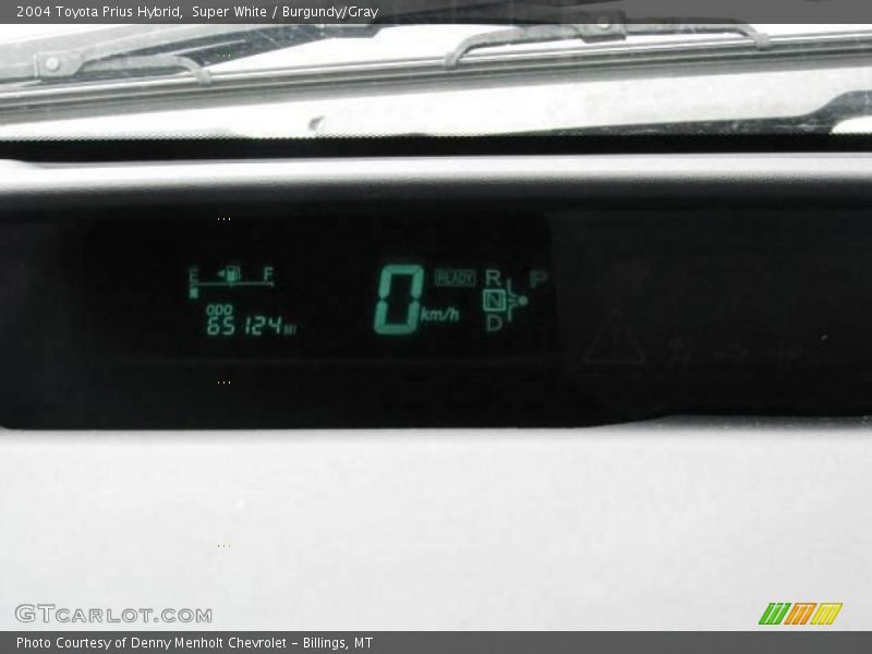 Super White / Burgundy/Gray 2004 Toyota Prius Hybrid