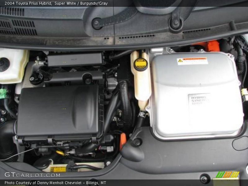 Super White / Burgundy/Gray 2004 Toyota Prius Hybrid