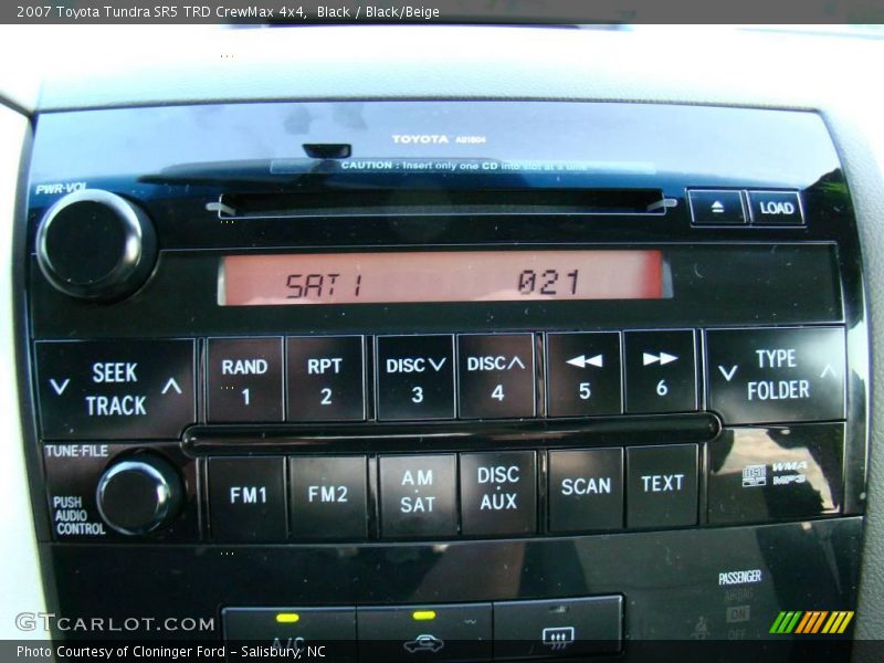 Black / Black/Beige 2007 Toyota Tundra SR5 TRD CrewMax 4x4