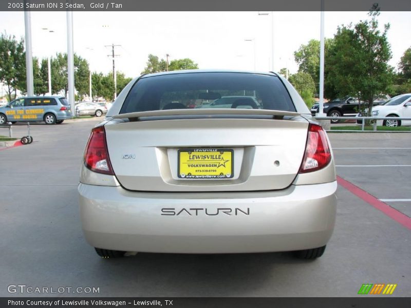Gold / Tan 2003 Saturn ION 3 Sedan