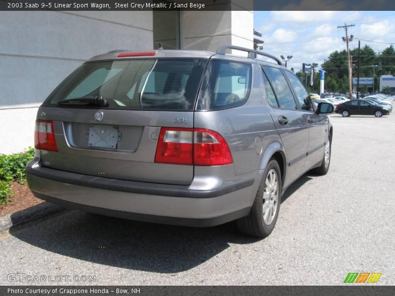 Steel Grey Metallic / Sand Beige 2003 Saab 9-5 Linear Sport Wagon