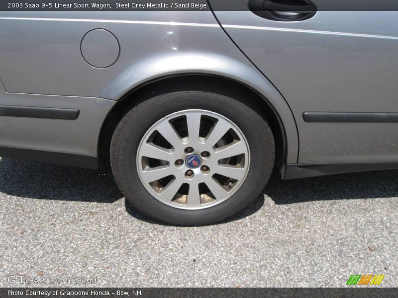 Steel Grey Metallic / Sand Beige 2003 Saab 9-5 Linear Sport Wagon