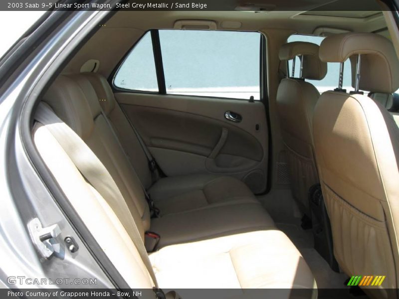 Steel Grey Metallic / Sand Beige 2003 Saab 9-5 Linear Sport Wagon